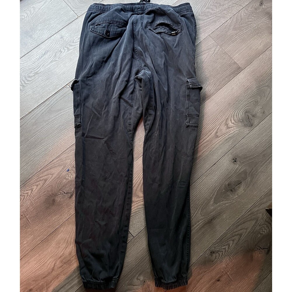 Ecko Unltd Fit Skinny Black Cargo Jogger Pants Drawstring Stretch Men's Size 38 - Picture 5 of 7